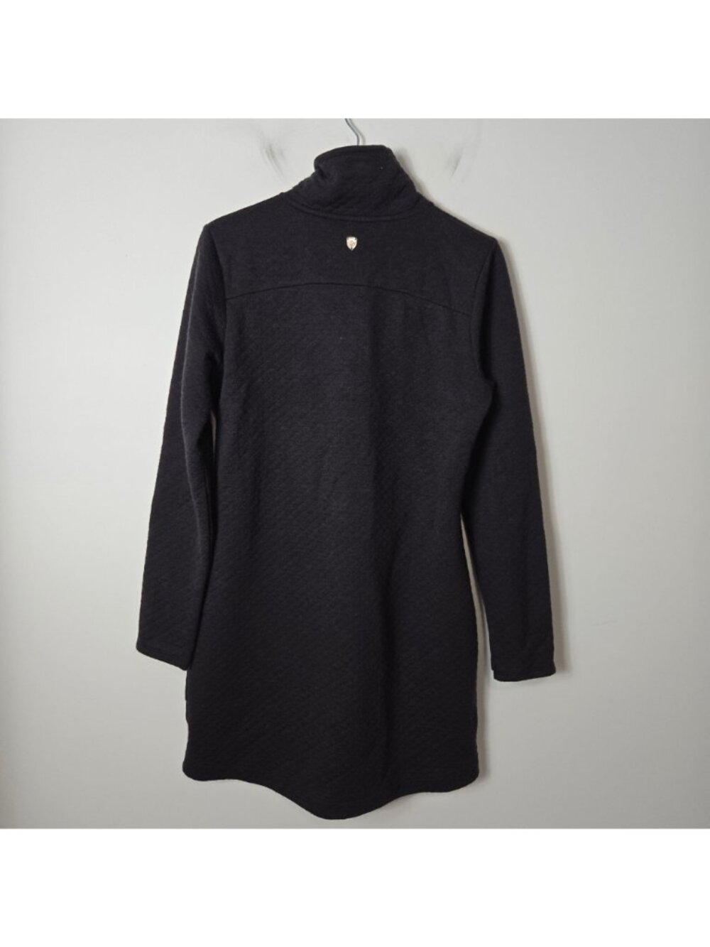 Kuhl Size M Argenta Merino Wool Blend Long Sleeve Sweatshirt Dress Gray Quilted - Picture 3 of 12